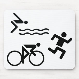 Triatholon - laufendes Schwimmenradfahren Mousepad