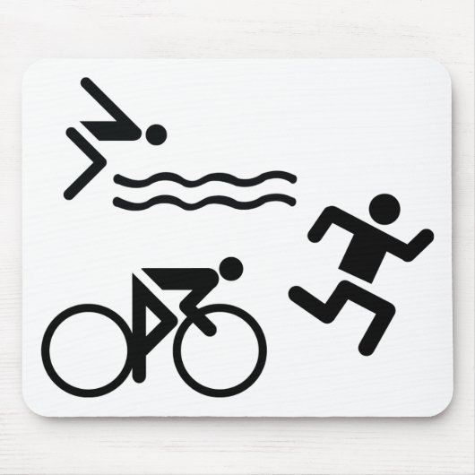 Triatholon - laufendes Schwimmenradfahren Mousepad (Vorne)