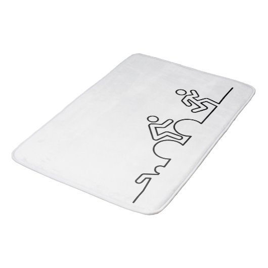 Triatlon. Zwemmen, wielrennen en hardlopen. Badematte (Schrägansicht)