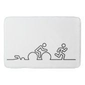 Triatlon. Zwemmen, wielrennen en hardlopen. Badematte (Vorderseite)