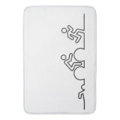 Triatlon. Zwemmen, wielrennen en hardlopen. Badematte (Vorderseite Vertikal)