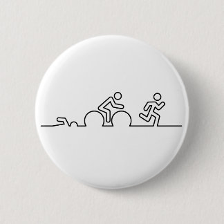 Triatlon Zwemmen, wielrennen en hardlopen. Button
