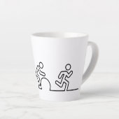 Triatlon. Zwemmen, wielrennen en hardlopen. Milchtasse (Rechte Ecke)