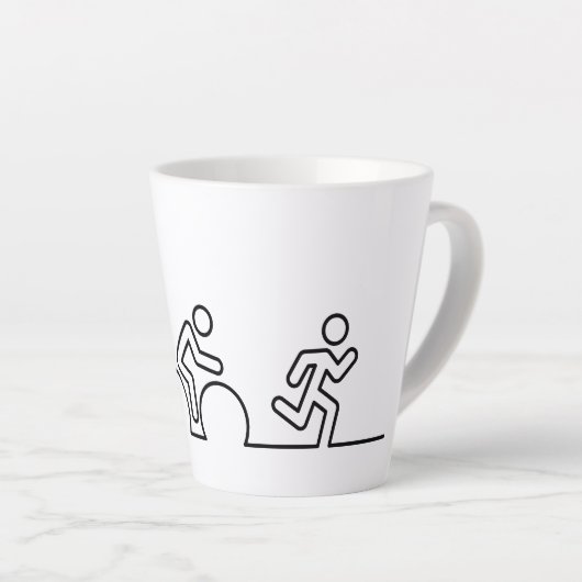 Triatlon. Zwemmen, wielrennen en hardlopen. Milchtasse (Rechte Ecke)