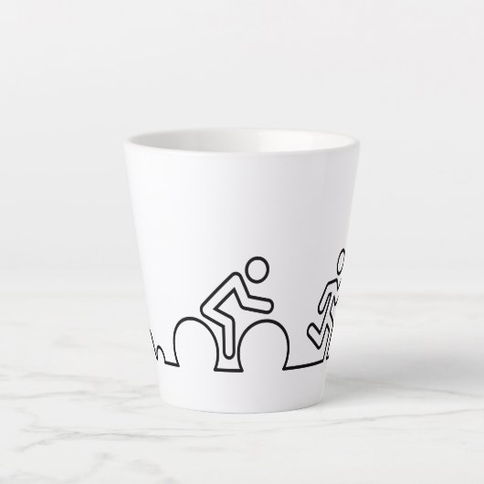 Triatlon. Zwemmen, wielrennen en hardlopen. Milchtasse (Vorderseite)