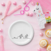 Triatlon. Zwemmen, wielrennen en hardlopen. Pappteller (Party)