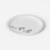 Triatlon. Zwemmen, wielrennen en hardlopen. Pappteller (Schrägansicht)