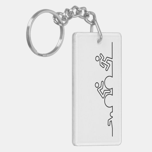 Triatlon. Zwemmen, wielrennen en hardlopen. Schlüsselanhänger (Vorderseite links)