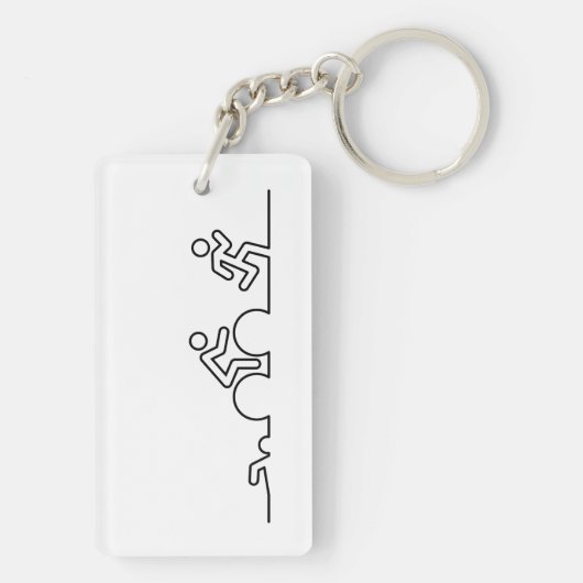 Triatlon. Zwemmen, wielrennen en hardlopen. Schlüsselanhänger (Rückseite)