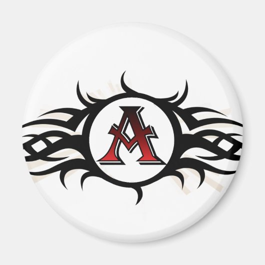 Tribal A Round Magnet (Vorne)