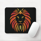 Tribal Abstrakt Orange Lion Face Mousepad (Mit Mouse)