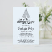 Tribal Adventure Boys Baby Shower Book for Baby Einladung (Stehend Vorderseite)