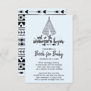 Tribal Adventure Boys Baby Shower Book for Baby Einladung