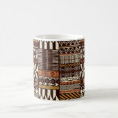 Tribal African style fabric patchwork abstract vin Kaffeetasse (Mittel)