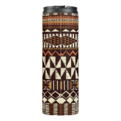 Tribal African style fabric patchwork abstract vin Thermosbecher (Rückseite)
