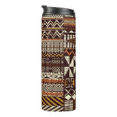 Tribal African style fabric patchwork abstract vin Thermosbecher (Nach rechts gedreht)