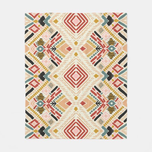 Tribal African Zickzack Aztec Muster Fleecedecke (Vorderseite)