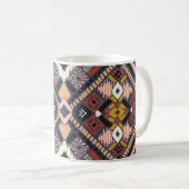 Tribal African Zickzack Aztec Muster Kaffeetasse (VorderseiteRechts)