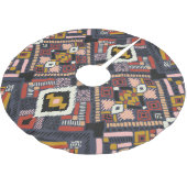 Tribal African Zickzack Aztec Muster Polyester Weihnachtsbaumdecke (Schrägansicht)