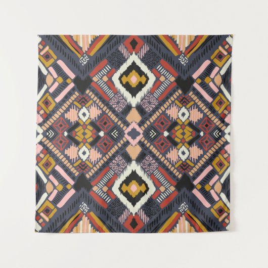 Tribal African Zickzack Aztec Muster Wandteppich (Vorderseite)