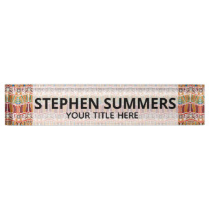 Tribal Afrika Muster Ethnisch Namensplakette