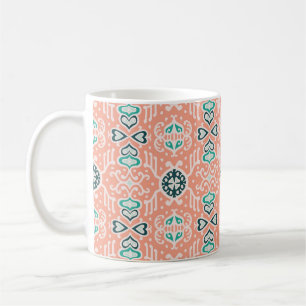 Tribal Afrikanisch, nahtloses Azteken-Muster. Kaffeetasse