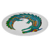 Tribal Alligator Art Akrylic Tray Schneidebrett (Ecke)