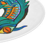 Tribal Alligator Art Akrylic Tray Schneidebrett (Ecke)