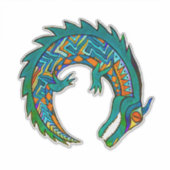 Tribal Alligator Art Aufkleber (Vorderseite)