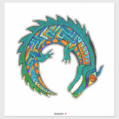 Tribal Alligator Art Aufkleber (Blatt)