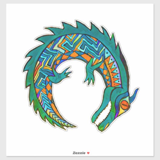 Tribal Alligator Art Aufkleber (Blatt)