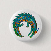 Tribal Alligator Art Button (Vorderseite)