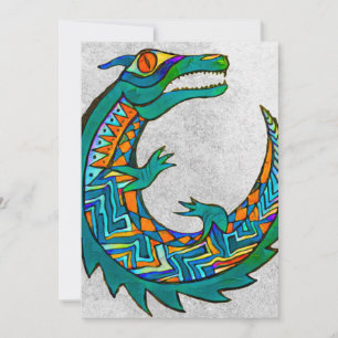 Tribal Alligator Art Einladung