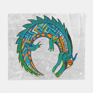 Tribal Alligator Art Fleecedecke