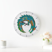 Tribal Alligator Art Große Wanduhr (Zuhause)