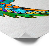 Tribal Alligator Art Poster (Ecke)