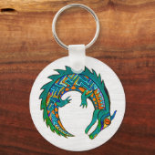 Tribal Alligator Art Schlüsselanhänger (Vorderseite)