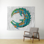 Tribal Alligator Art Wandteppich (Beispiel (Horizontal))