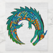 Tribal Alligator Art Weinetikett (Einzelnes Label)