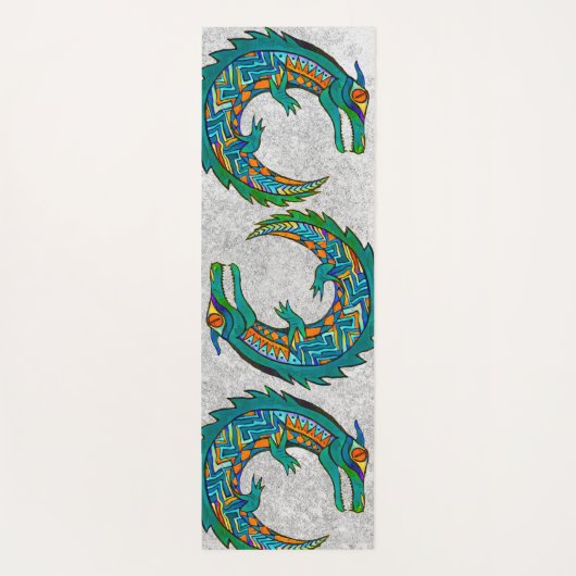 Tribal Alligator Art Yogamatte (Rückseite)