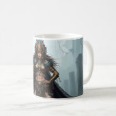 Tribal Amazon Queen Mug – Ancient Warrior Fantasy  Kaffeetasse (VorderseiteRechts)