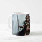 Tribal Amazon Queen Mug – Ancient Warrior Fantasy Kaffeetasse (Vorderseite Links)