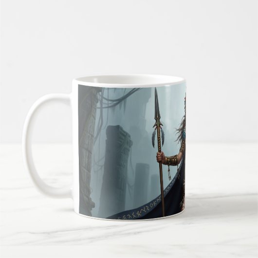 Tribal Amazon Queen Mug – Ancient Warrior Fantasy  Kaffeetasse (Links)