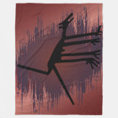 Tribal Animal Art Animes - Ancient Red Animal Fleecedecke (Vorderseite)