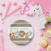 Tribal Animal Baby Dusche Pappteller (Party)