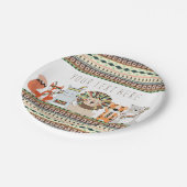 Tribal Animal Baby Dusche Pappteller (Schrägansicht)