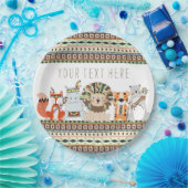 Tribal Animal Baby Dusche Pappteller (Party)
