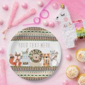 Tribal Animal Baby Dusche Pappteller (Party)
