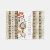 Tribal Animal Baby Fleecedecke (Vorderseite (Horizontal))
