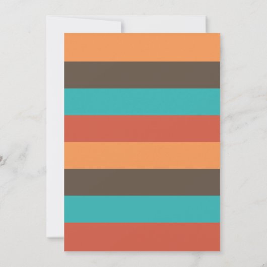 Tribal Animal Characters Baby Shower Einladung (Rückseite)